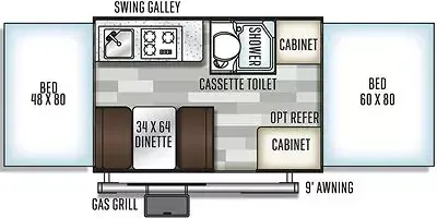 Forest River Flagstaff MAC 205 floor plan