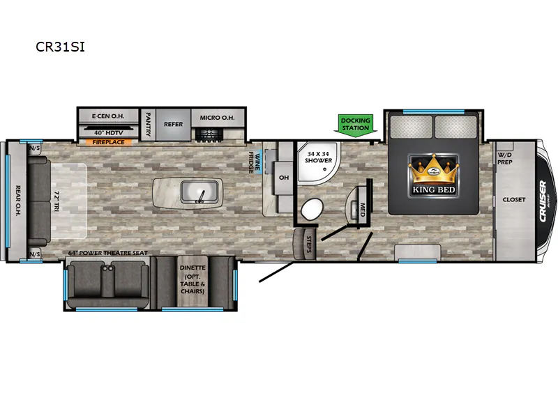 2023 CrossRoads Cruiser Aire CR31SI - Floor plan