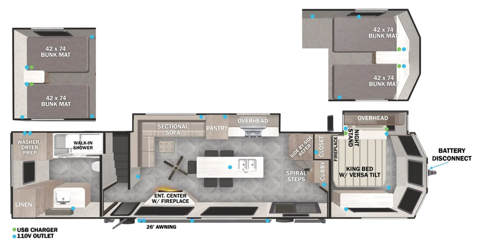 Forest River Salem Villa 42VIEW floor plan