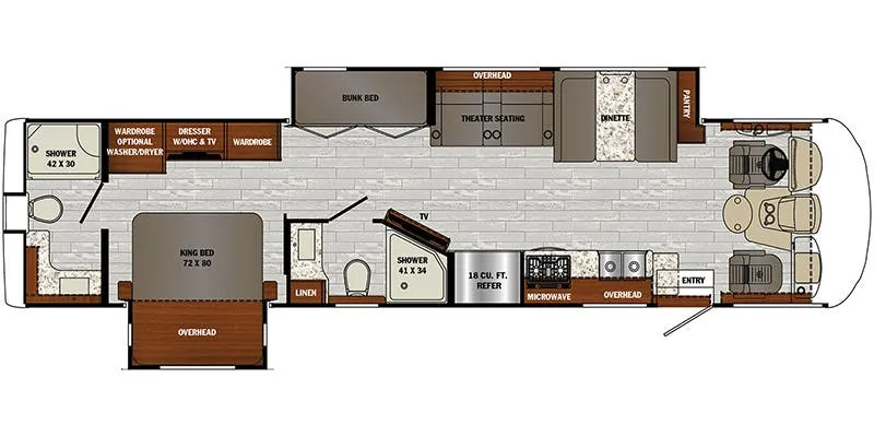Forest River Georgetown 7 Series GT7 36K7 floor plan