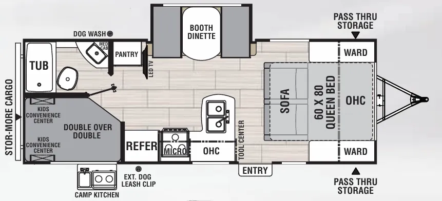 Coachmen Spirit XTR 2146BHX floor plan