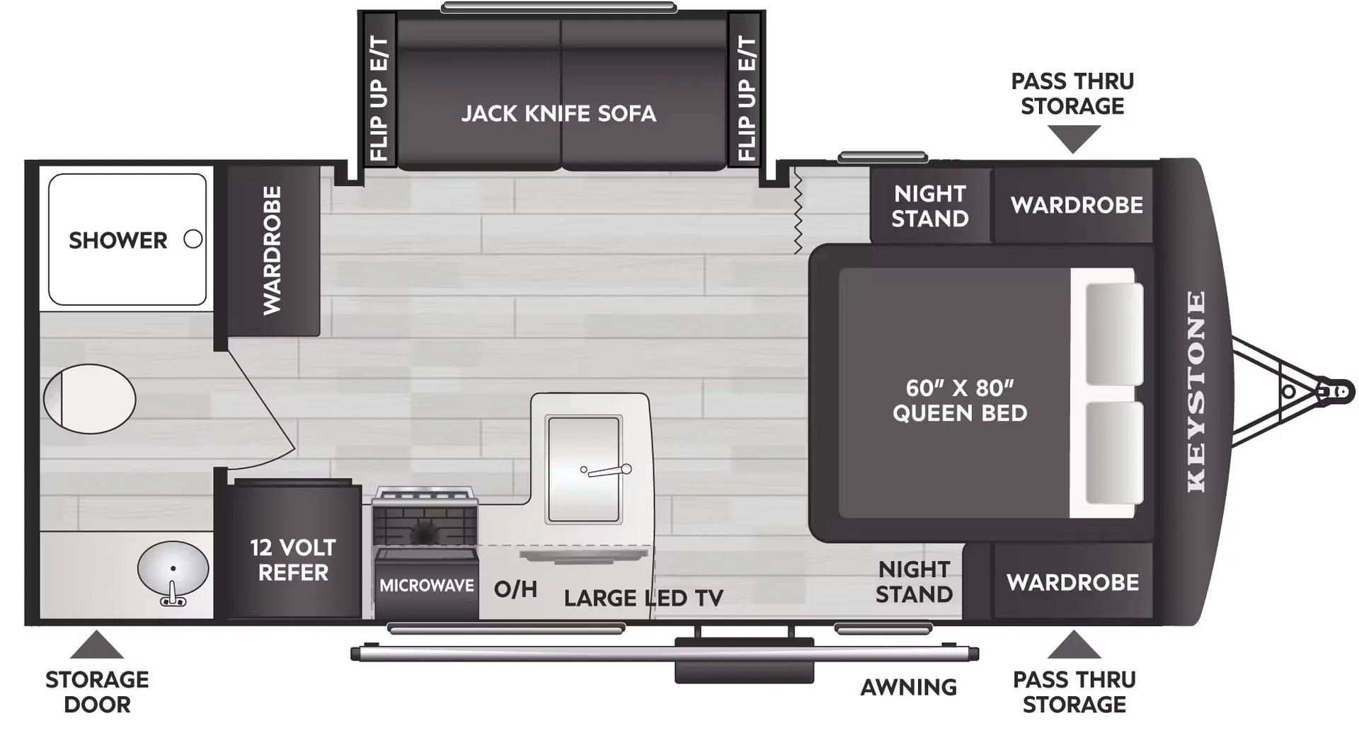 Keystone Passport Classic 184RBWE floor plan