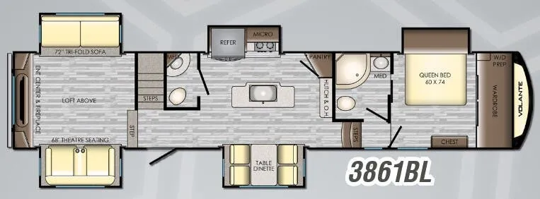 CrossRoads Volante 3861BL floor plan