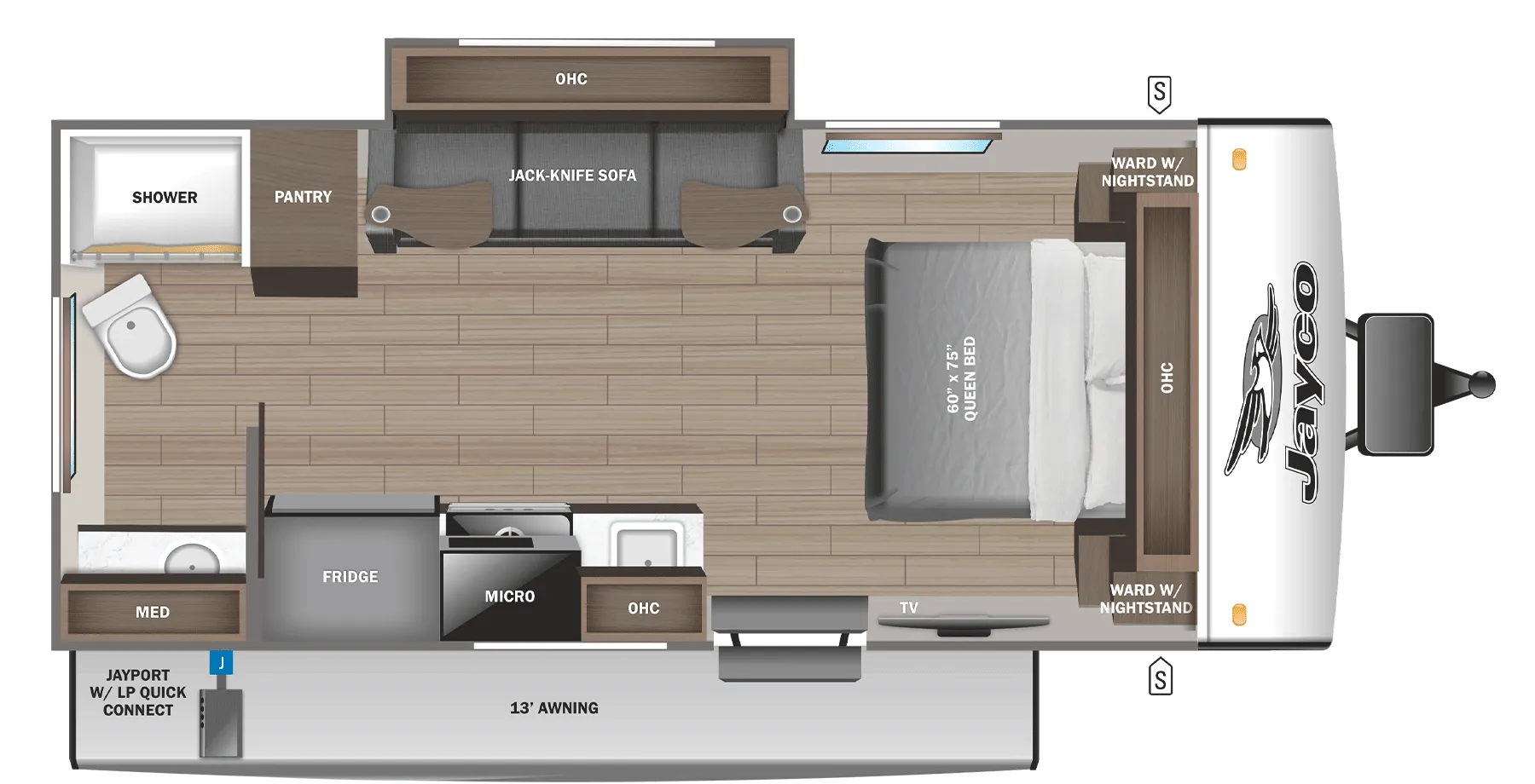 Jayco Jay Feather Micro 183FBS floor plan