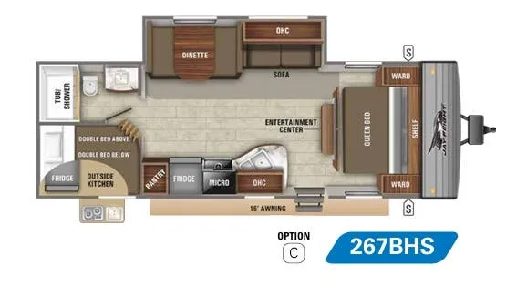 Jayco Jay Flight SLX 8 267BHS floor plan