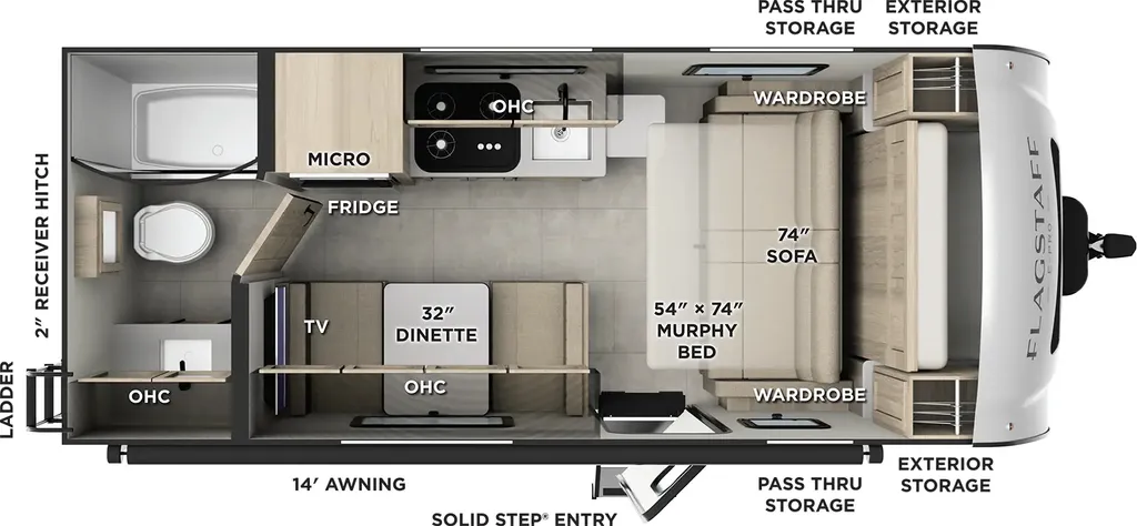 2026 Forest River Flagstaff E Pro 19FD floor plan