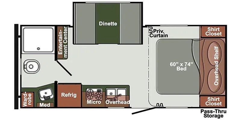 Gulf Stream Northern Express SVT 21QBD floor plan