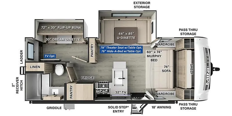 2025 Forest River Rockwood 2519S - Floor plan