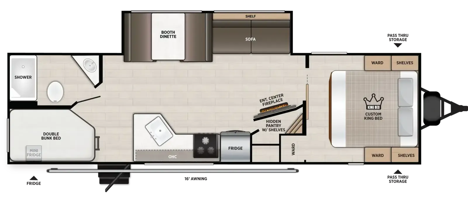 Forest River Wildwood X-Lite 26ICE floor plan