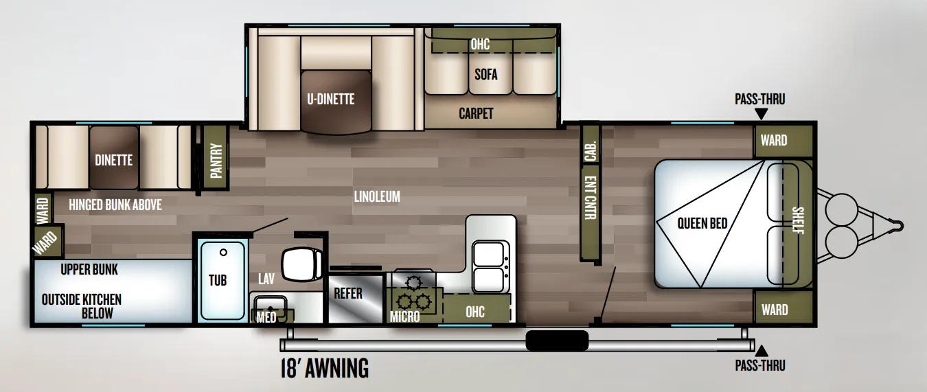 Forest River Wildwood 30KQBSS floor plan