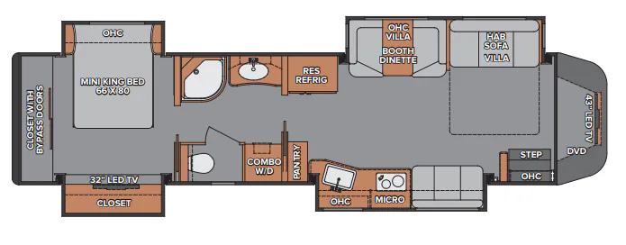 Renegade RV Ikon 34MF floor plan