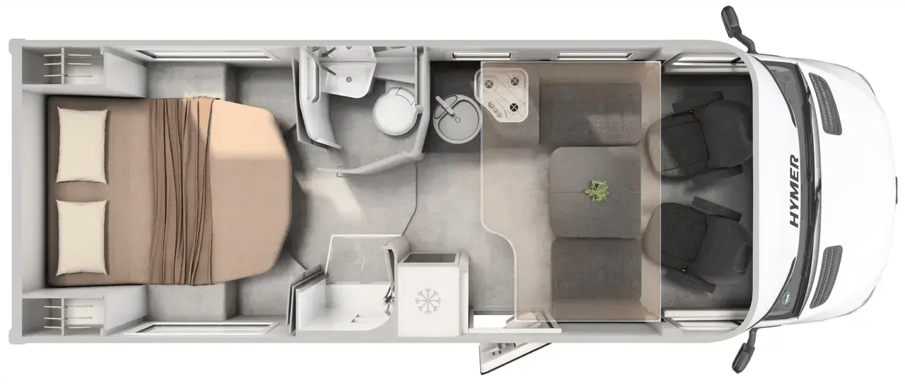 Hymer T-Class S 695 floor plan