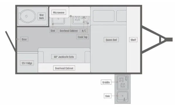 Skinny Guy Campers Armor LT 15LT floor plan