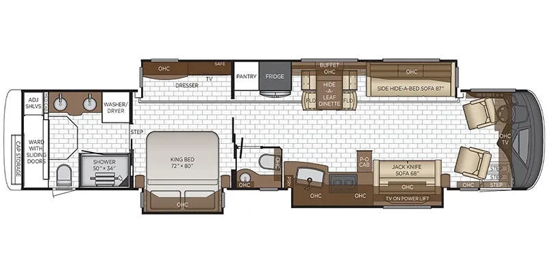 Newmar London Aire 4551 floor plan