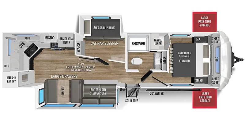 Forest River Wildcat 303MBX floor plan