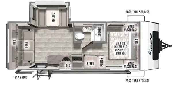 Forest River IBEX 23RLDS floor plan