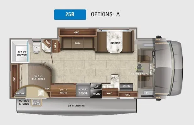 Jayco Redhawk 25R floor plan