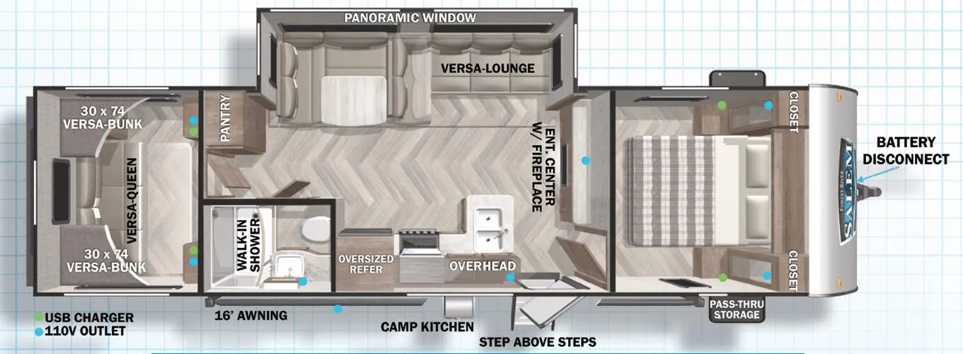 Forest River Salem Cruise Lite 28VBXL floor plan