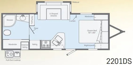Winnebago Minnie 2201DS floor plan