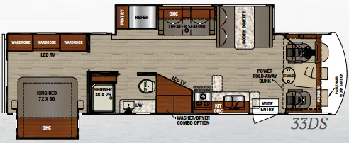 Forest River FR3 33DS floor plan