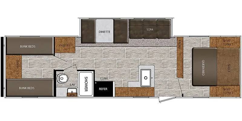 Prime Time Avenger LE 28QBSLE floor plan