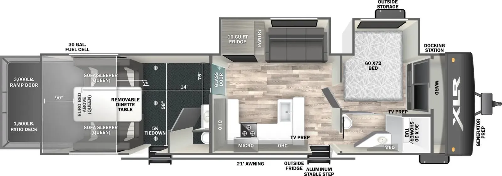 Forest River XLR Hyperlite 3314H floor plan