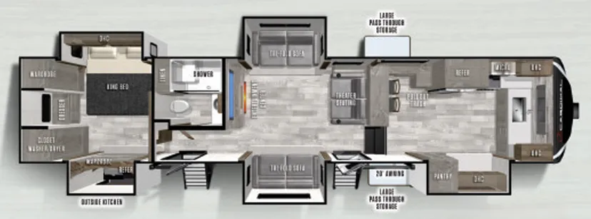 Forest River Cardinal Limited 403FKLE floor plan
