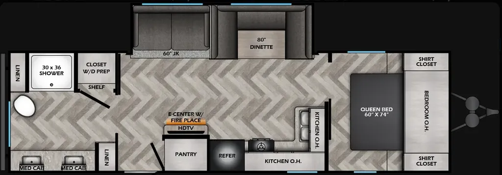 2025 CrossRoads Zinger 280RB floor plan