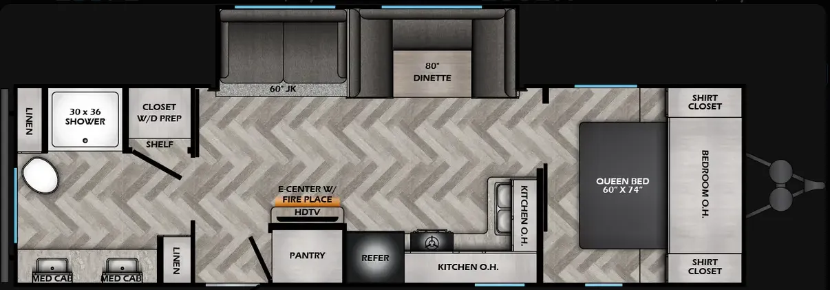 CrossRoads Zinger 280RB floor plan