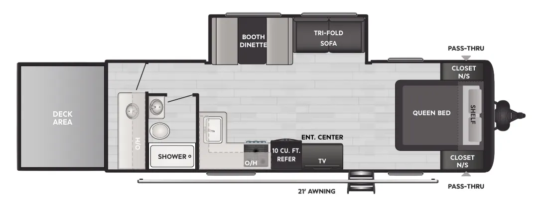 Keystone Hideout 26PATIO floor plan