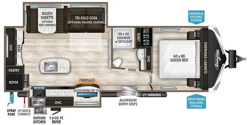 2020 Grand Design Imagine 2670MK floor plan