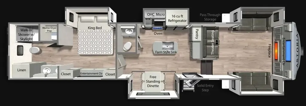 2026 Dutchmen Astoria 3803FLP floor plan