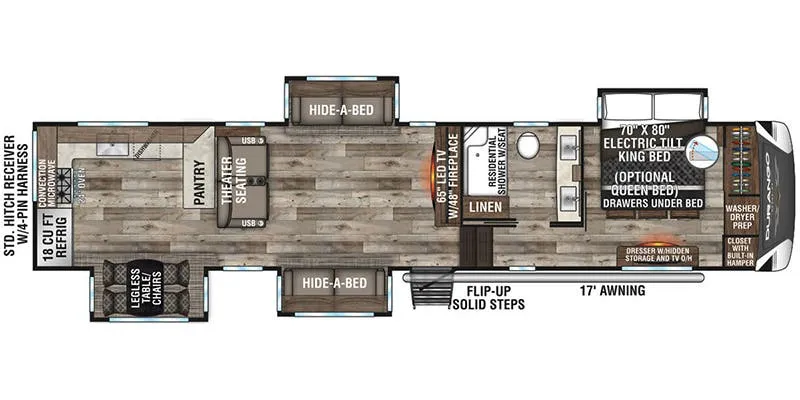 K-Z Durango Gold G391RKQ floor plan