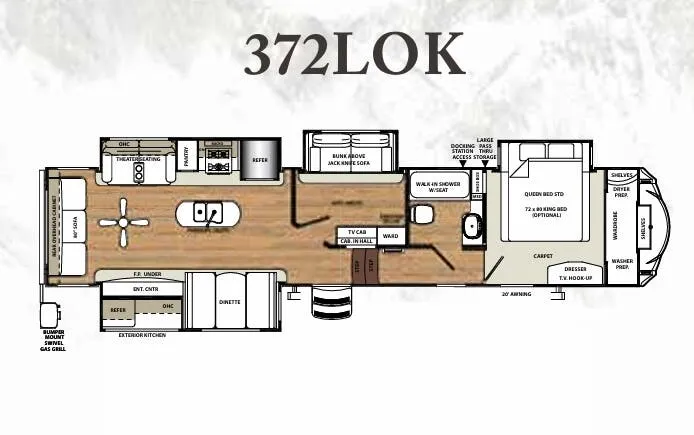 Forest River Sierra 372LOK floor plan