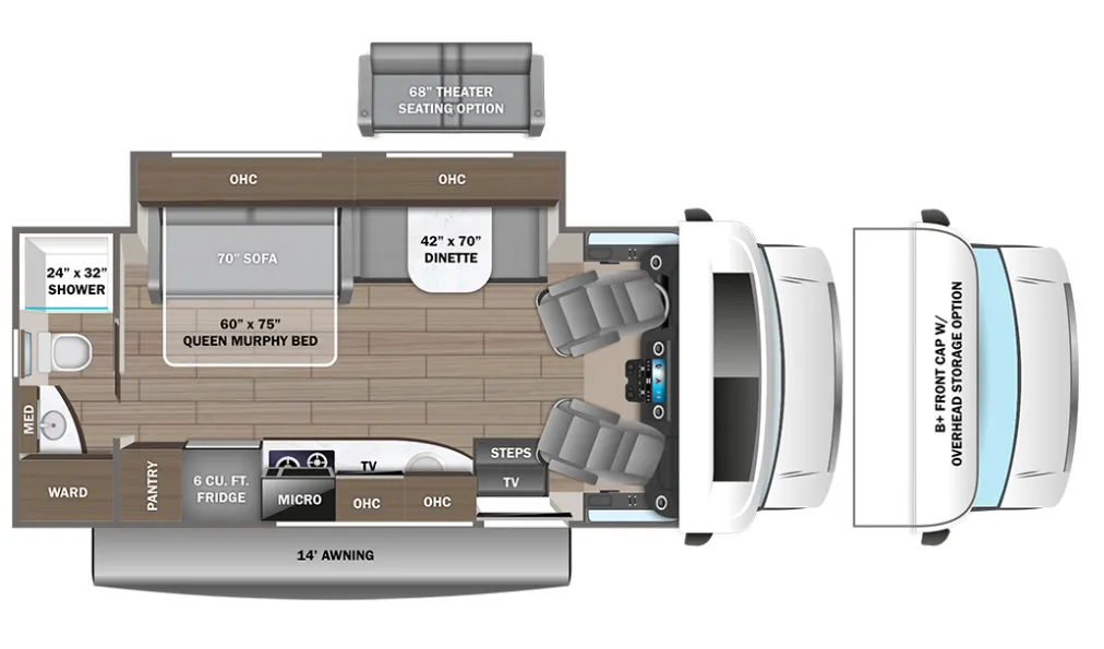 Entegra Coach Qwest 24R USA floor plan