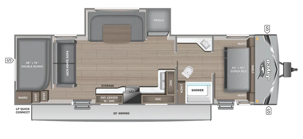 2026 Jayco Jay Flight SLX 287BHS floor plan