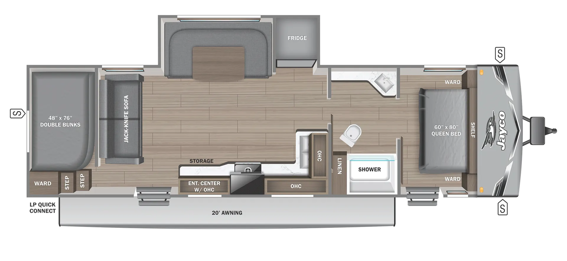 2026 Jayco Jay Flight SLX 287BHS - Floor plan