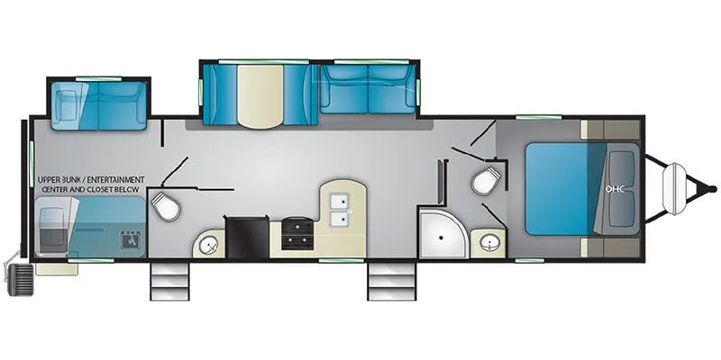Heartland Wilderness WD 3350 DS floor plan
