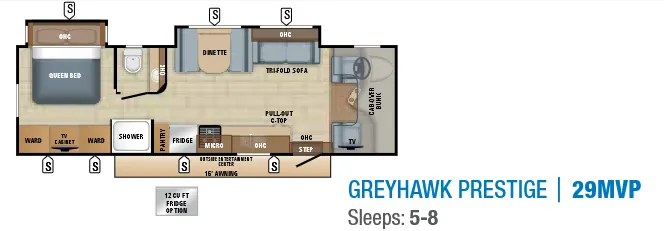 Jayco Greyhawk Prestige 29MVP floor plan