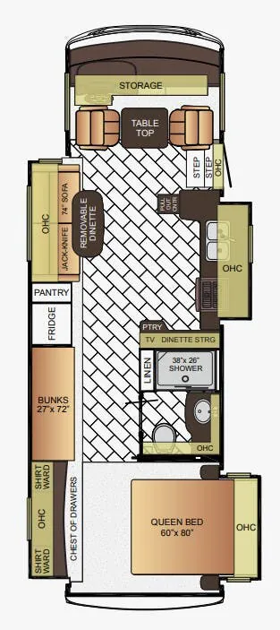 Newmar Bay Star 3004 floor plan