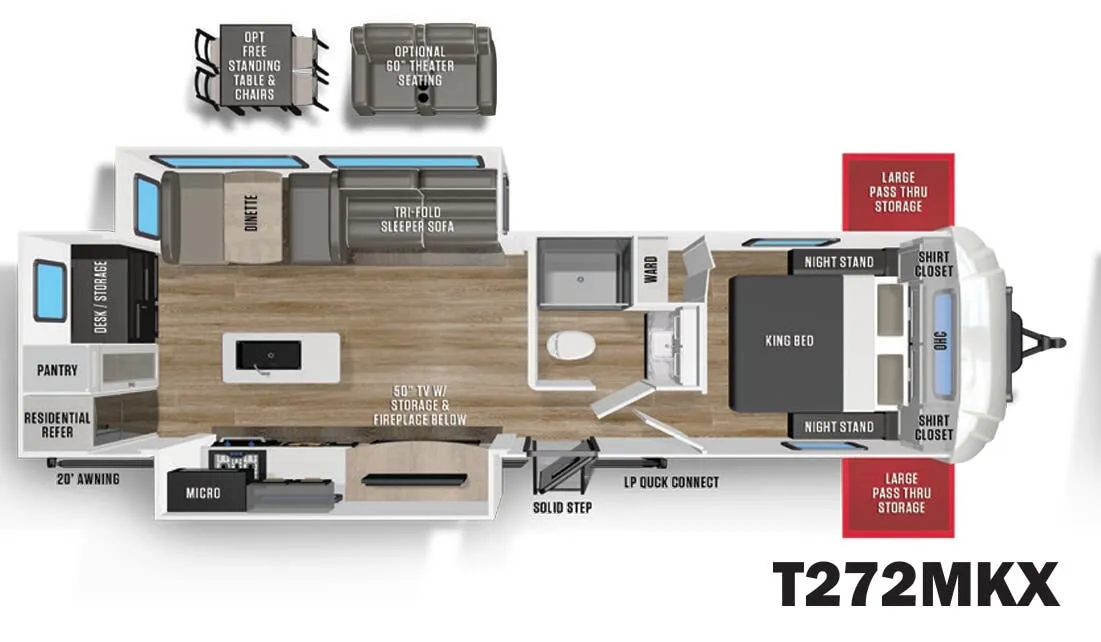 Forest River Wildcat 272MKX floor plan