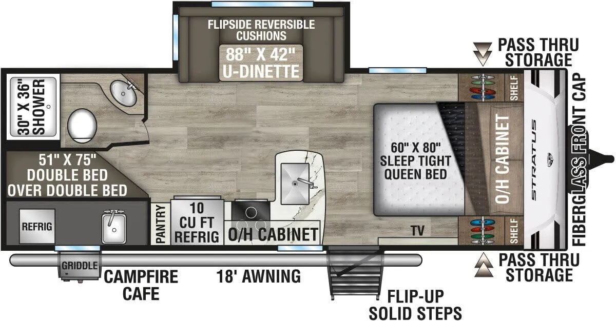 Venture RV Stratus SR211VBH floor plan