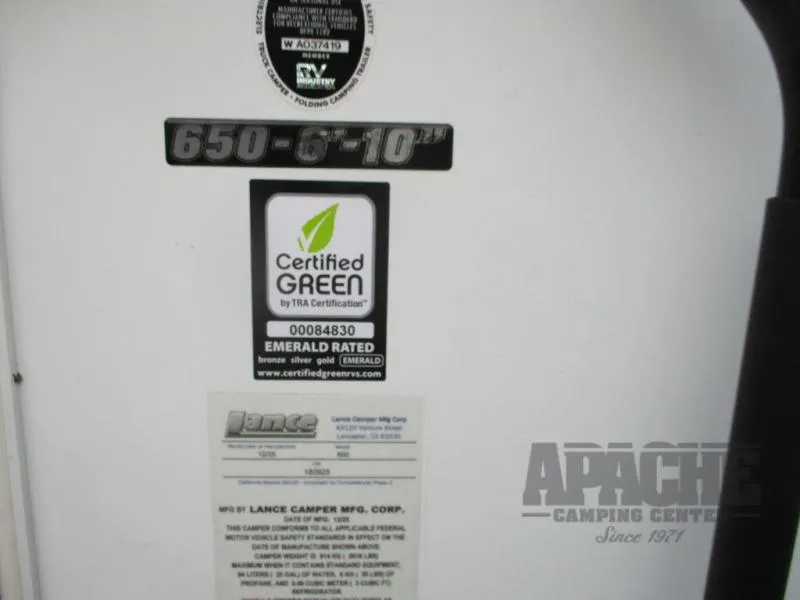 2026 Lance Lance Truck Campers New    650 - Photo 4