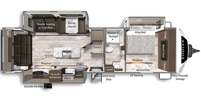 2025 Dutchmen Kodiak Ultimate 3221RLSL - Floor plan