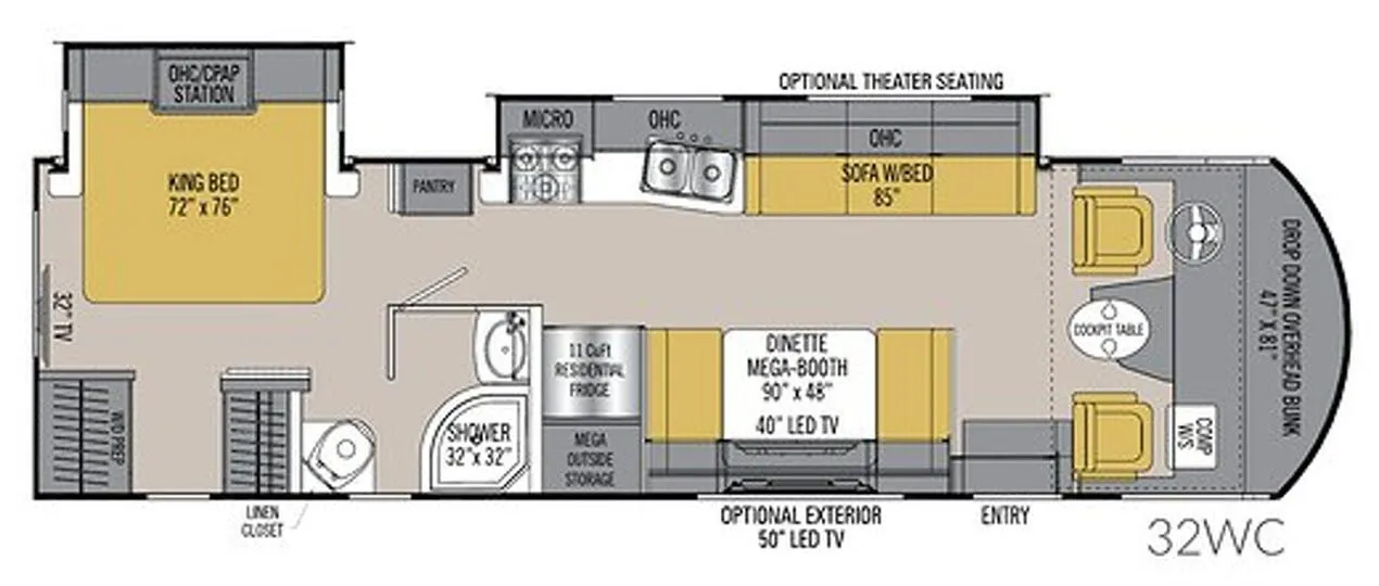 Coachmen Pursuit 32WC floor plan