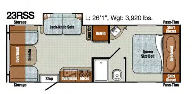 Gulf Stream Vintage Cruiser 23RSS floor plan