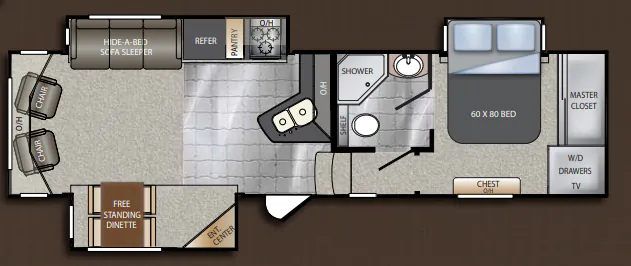 Keystone Avalanche 295RL floor plan