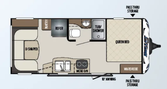 Keystone Bullet Crossfire 1900RD floor plan