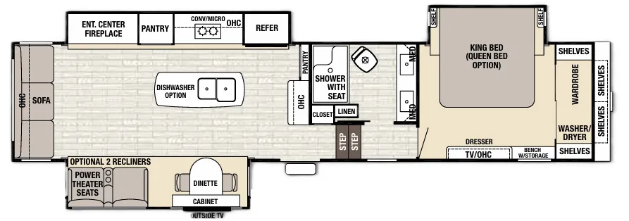 Forest River Cedar Creek Champagne Edition 38EL floor plan