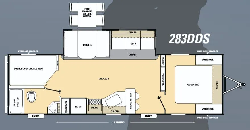 Coachmen Catalina 283DDS floor plan